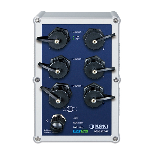 IGS-5227-6T Управляемый ЖД коммутатор L2+/4 RJ45 IP67 1G