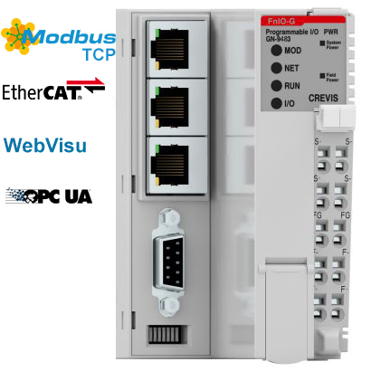 GN-9483 ПЛК, Codesys, MODBUS TCP, EtherCAT Slave, OPC UA, WebVisu