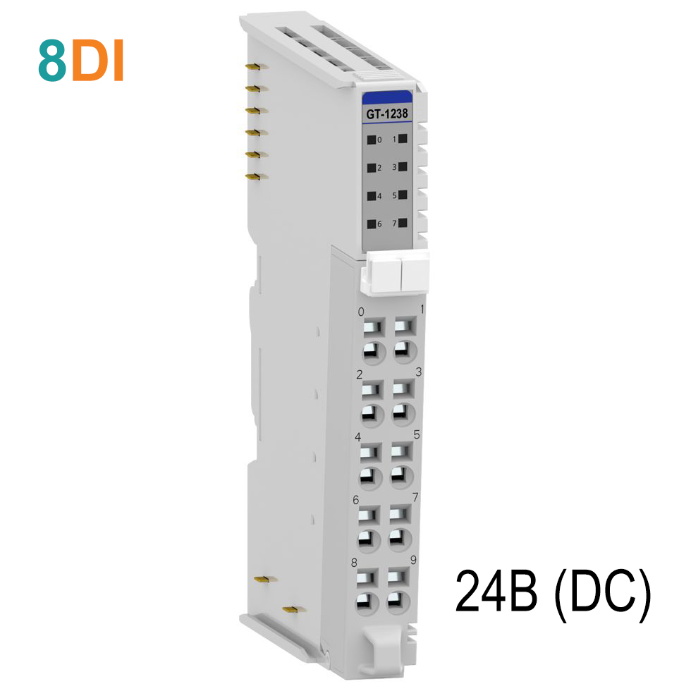 GT-1238 Дискретный ввод, 8DI, 24 В (DC), Sink/Source, RTB 10