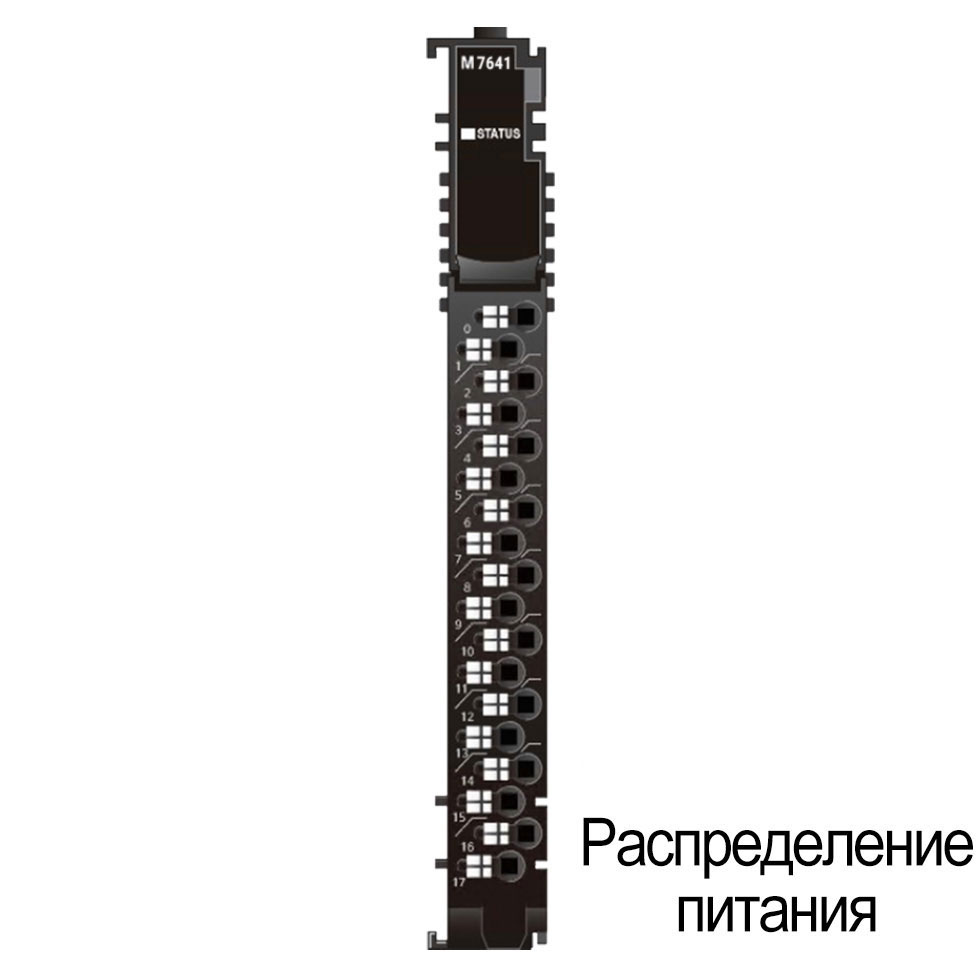 M7641 Модуль расширения полевого питания, 5/24/48 В(DC), 110/220 В(AC), 10А, RTB 18, с ID (идент.)