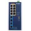 IGS-1000-8UP4X Промышленный неуправляемый коммутатор/8 RJ45 PoE 1G/4 SFP+ 10G