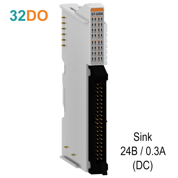 GT-22DA Дискретный вывод, 32DO, 24 В/0.3А (DC), Sink, IDC 40 