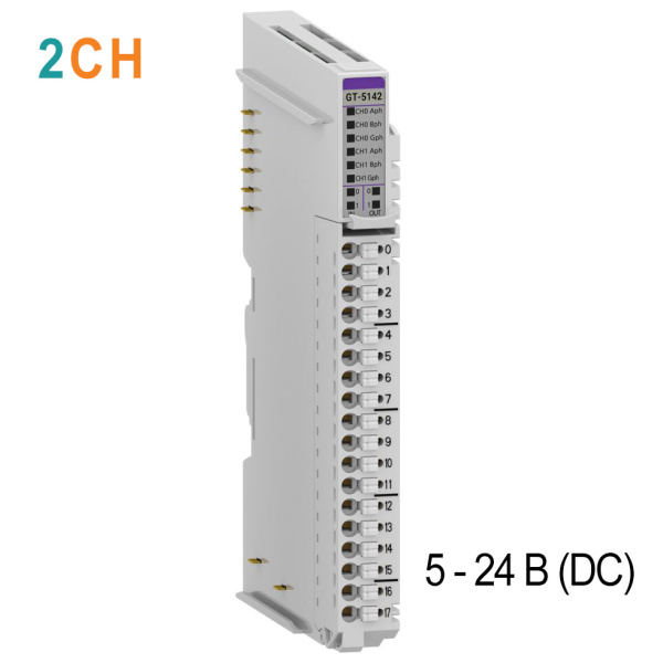 GT-5142 Высокоскоростной счетчик, 2CH, 5~24 В (DC), RTB 18